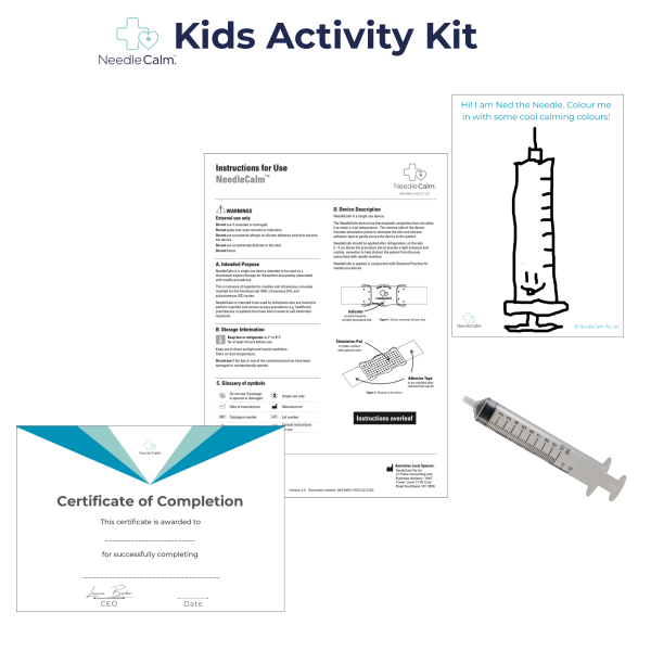 NeedleCalm Kids Activity Kit with NeedleCalm Instructions