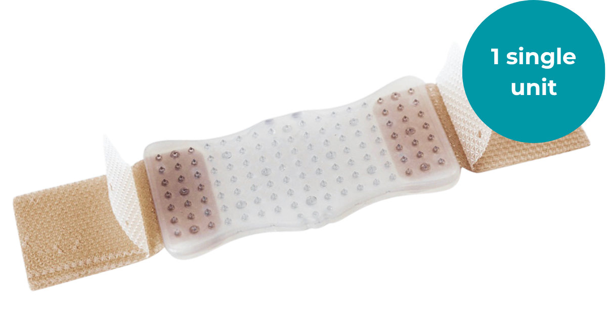 NeedleCalm individual needle desensitising adhesive pad.