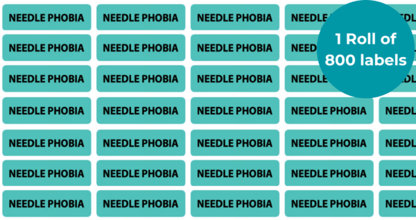 NeedleCalm Needle Phobia Labels roll of 800